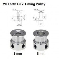 Timing Pulley 6mm width 20 teeth for GT2 Belt for 3D Printer