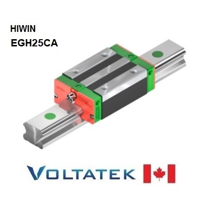 HIWIN EGH25CA Block for 25mm Linear Guide Rail | Voltatek Canada