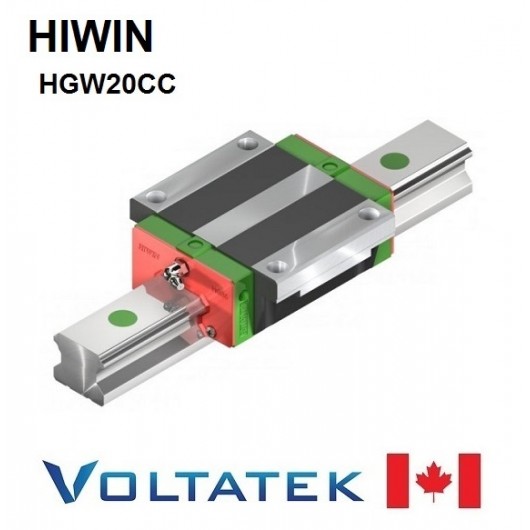 HIWIN HGW20CC Sliding Block for 20mm Linear Guide Rail (HGR20) for CNC