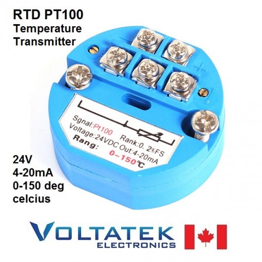 RTD PT100 Temperature Sensor Transmitter 4-20mA Output