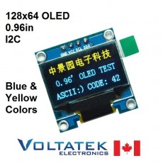 128x64 Blue and Yellow OLED LCD Display Module 0.96 inch I2C Serial IIC