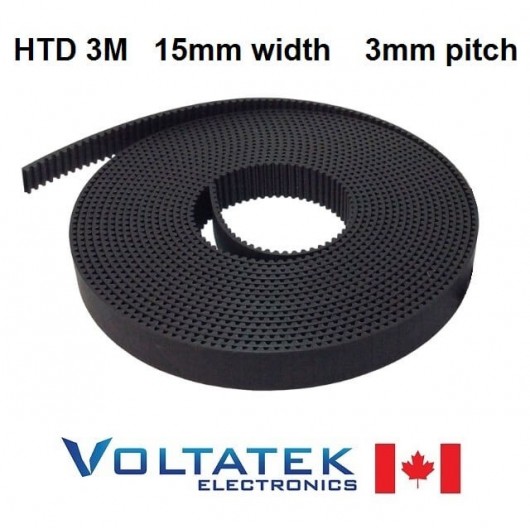 HTD 3M Timing Belt 15mm width 3mm pitch 5m long