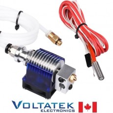 V6 J-head Hotend Bowden Extruder Full Set with 12V Heater, Fan, Tubing, 0.4mm Nozzle for 1.75mm 3D Printer