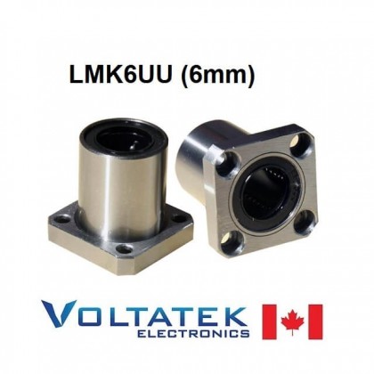 LMK6UU 6mm Flanged Linear Bearing for CNC Router 3D Printer