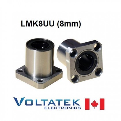 LMK8UU 8mm Flanged Linear Bearing for CNC Router 3D Printer