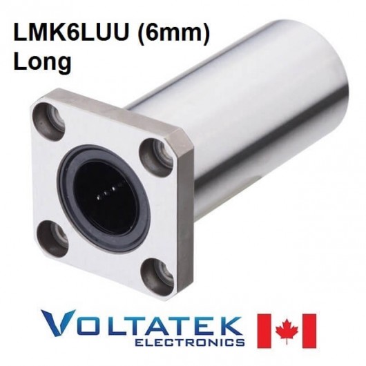 LMK6LUU 6mm Long Flanged Linear Bearing for CNC Router 3D Printer